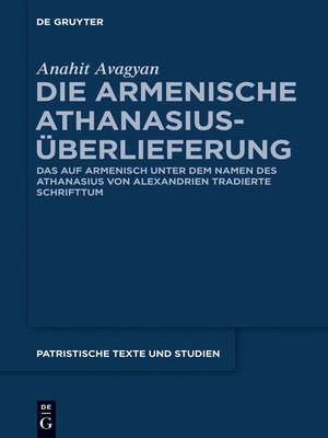 cover image of Die armenische Athanasius-Überlieferung
